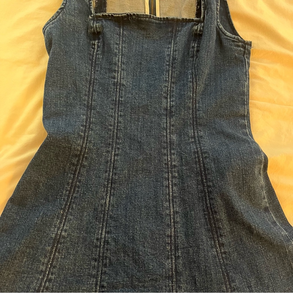 Abercrombie Dark Denim Minidress size Medium Tall - Picture 6 of 11